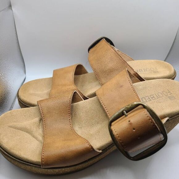 White mountain footbeds open toed clogs Size 8M - Picture 6 of 10